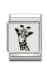 13mm Laser Engraved Charm - Giraffe
