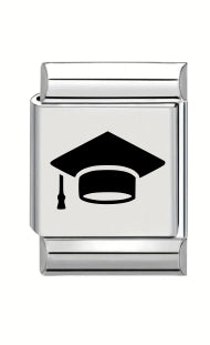 13mm Laser Engraved Charm - Graduation Cap