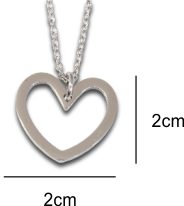 Open Heart Pendant & Chain - Card 340