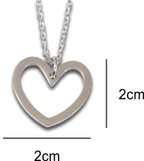 Open Heart Pendant & Chain - Card 456 (Click to personalize)
