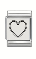 13mm Laser Engraved Charm - Heart