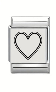 13mm Laser Engraved Charm - Heart