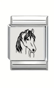 13mm Laser Engraved Charm - Horse
