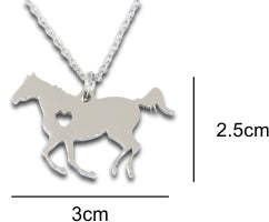 Horse Heart Pendant & Chain - Card 315