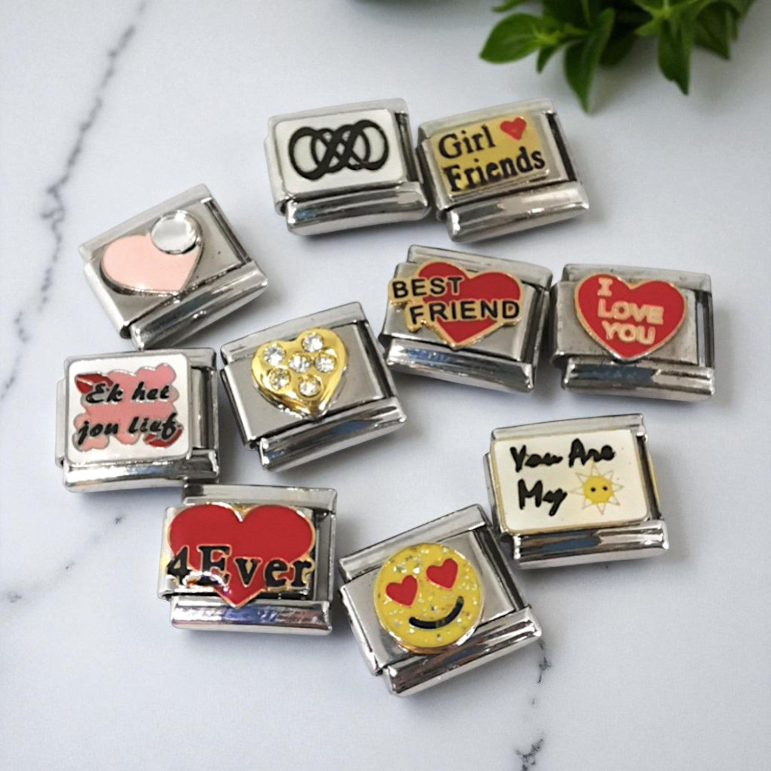 Surprise Pack 9mm Love & Friendship Charms - 10 Mixed Charms