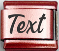 9mm Engraved Name/Word Italian charm (Matte Pink) (Discontinued)