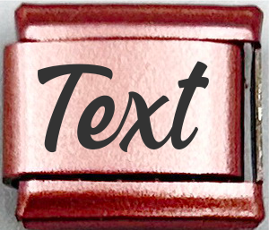 9mm Engraved Name/Word Italian charm (Matte Pink) (Discontinued)