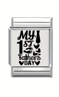 13mm Laser Engraved Charm - 1st Father's Day