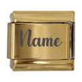 9mm Engraved Name/Word Italian charm (Gold)