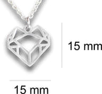 Geometric Heart Pendant & Chain - Card 222