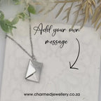 Custom Engraved Envelope Necklace