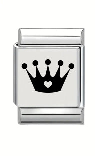 13mm Laser Engraved Charm - Princess Crown