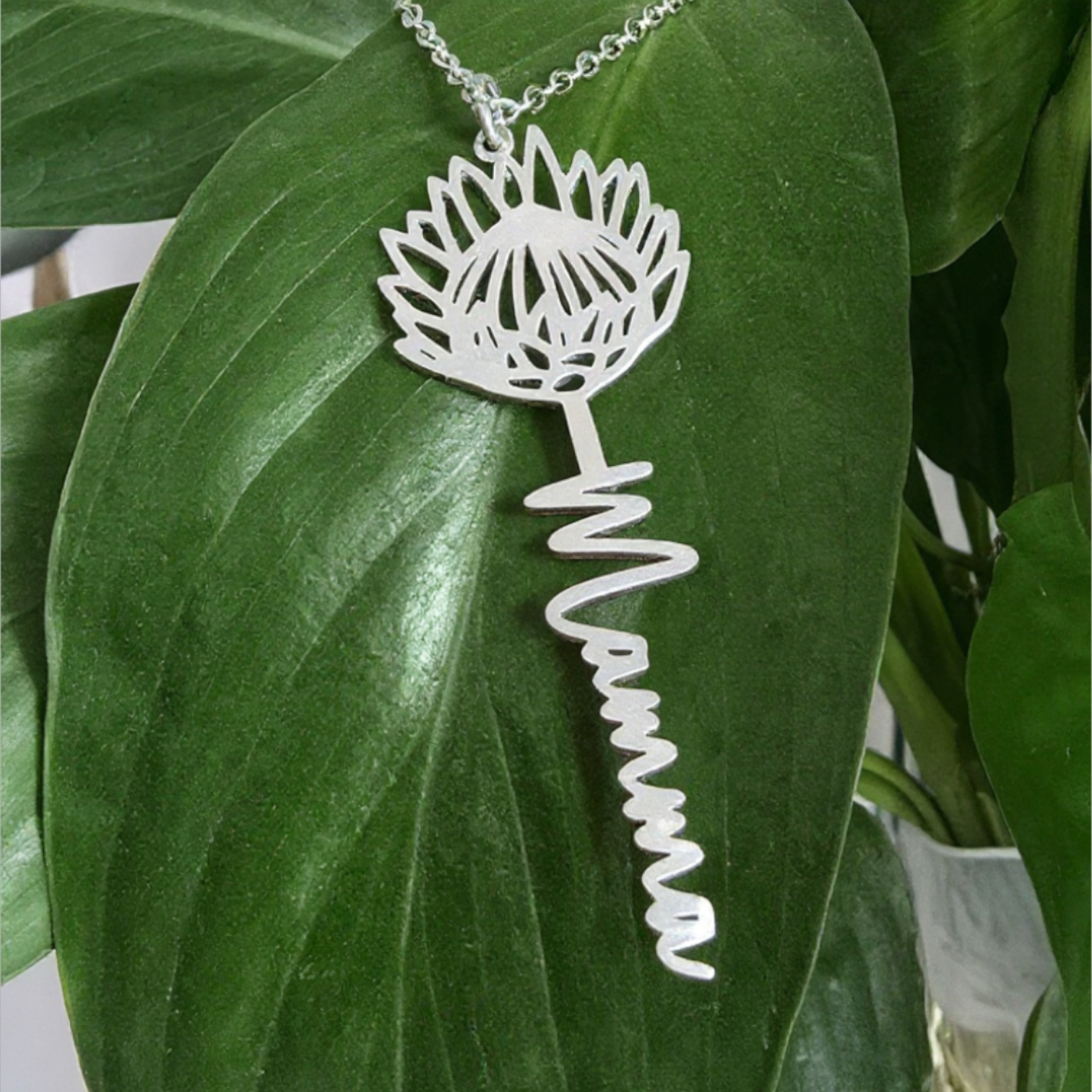 Custom Name Protea Necklace