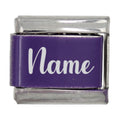 9mm Engraved Name/Word Italian charm (Purple) (Discontinued)