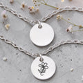 Engraved Round Charm Ankle Bracelet