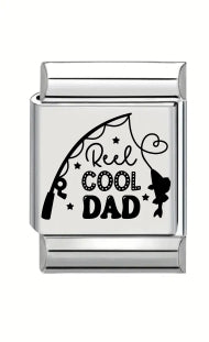 13mm Laser Engraved Charm - Reel Cool Dad