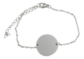 Photo Engraved Round Disc Bracelet
