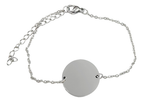 Photo Engraved Round Disc Bracelet