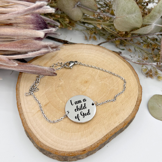 Personalized Round Disc Bracelet