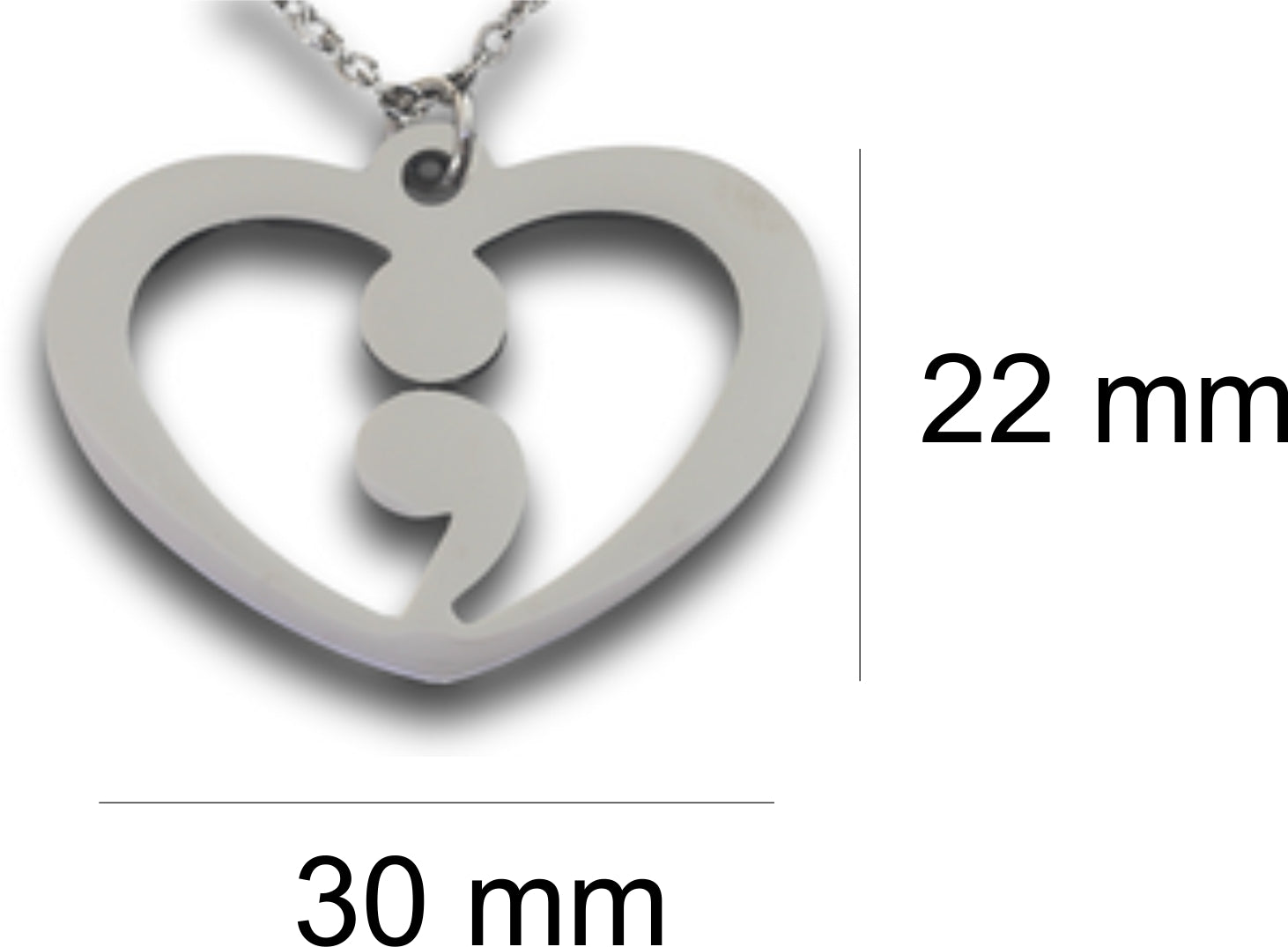 Semicolon Pendant & Chain - Card 17