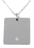 Square Disc Stone Necklace
