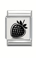 13mm Laser Engraved Charm - Strawberry