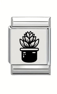 13mm Laser Engraved Charm - Succulent