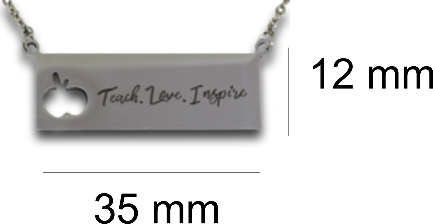 Teach Love Inspire Pendant & Chain - Card 60