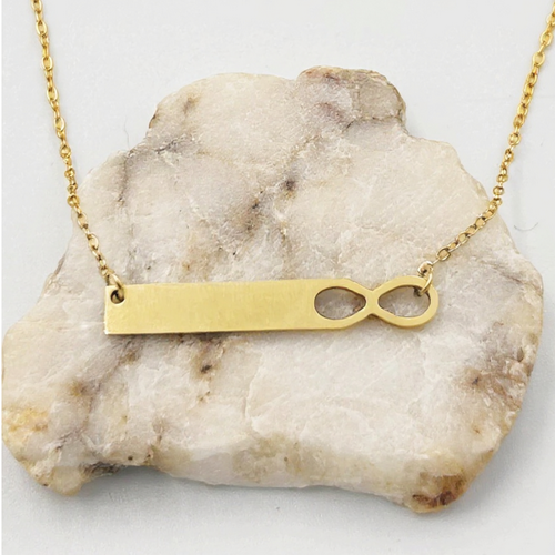 Personalized Infinity Bar Necklace