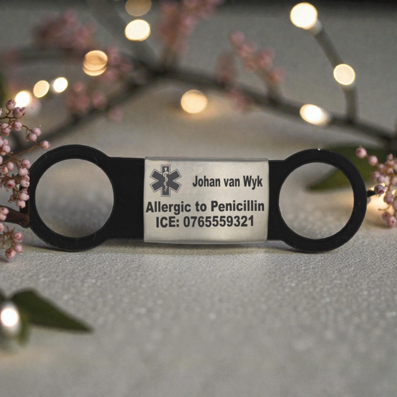 Medical Alert Engraved Large Universal Watch Tag