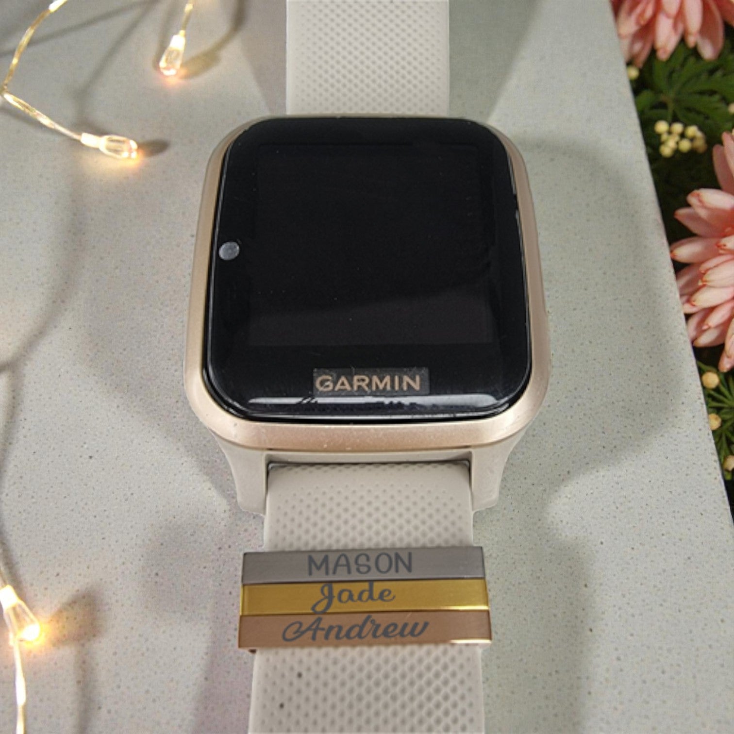 Personalized Gold Plated SS Watch/Strap Slider 20mm