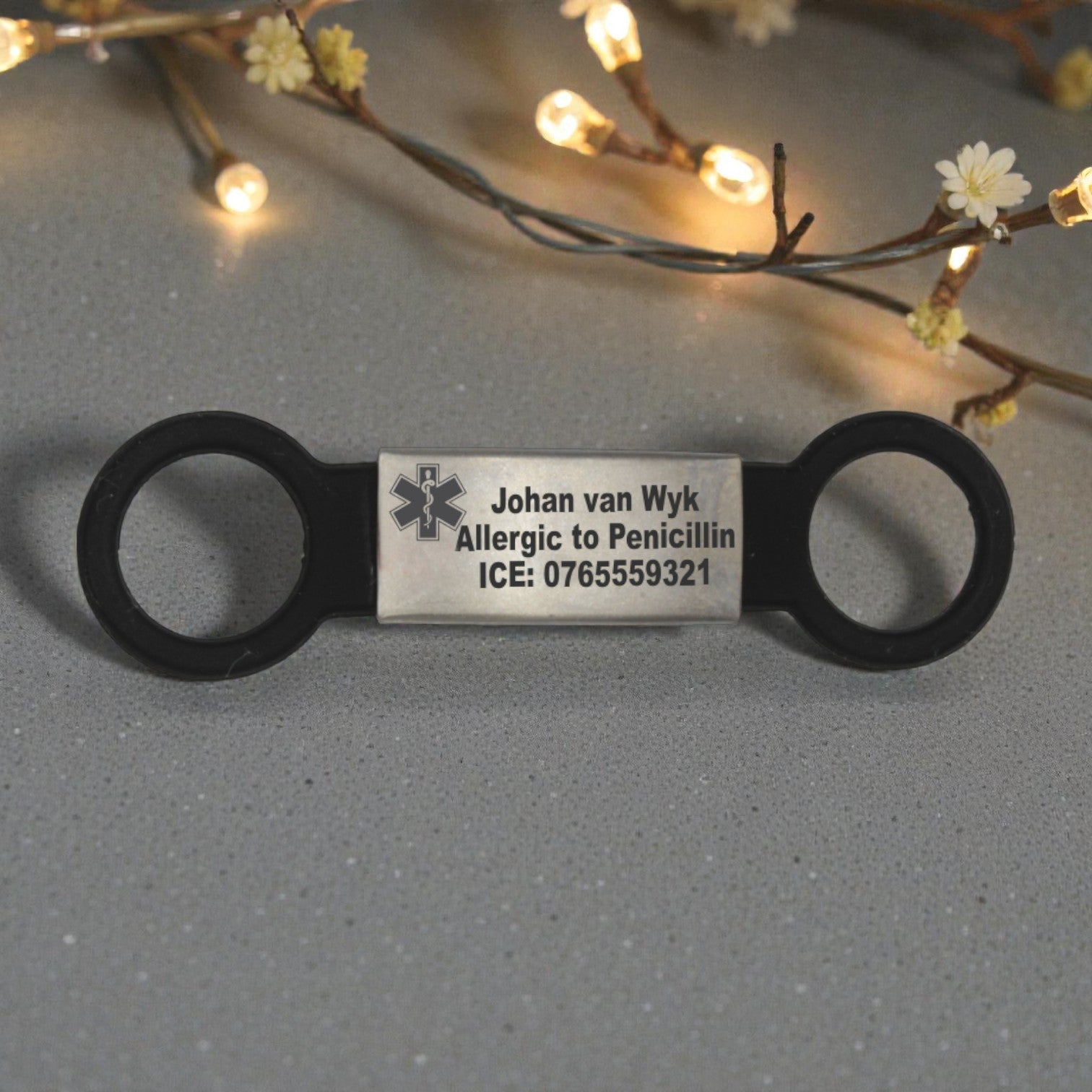 Medical Alert Engraved Small Universal Watch Tag