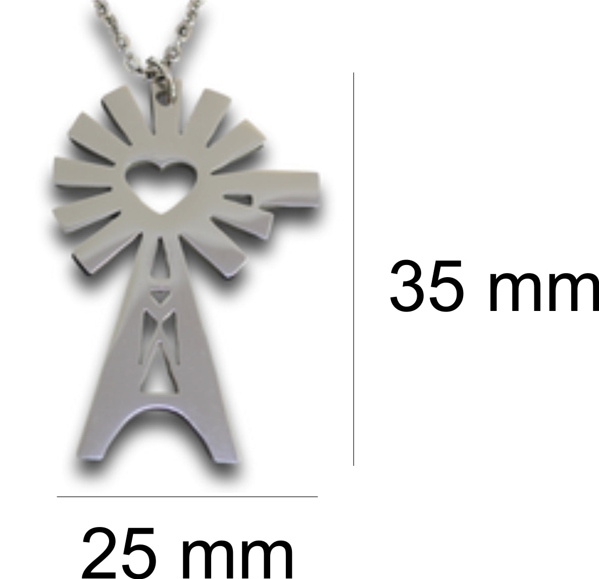 Windmill Pendant & Chain - Card 100