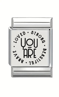 13mm Laser Engraved Charm - You Are Loved