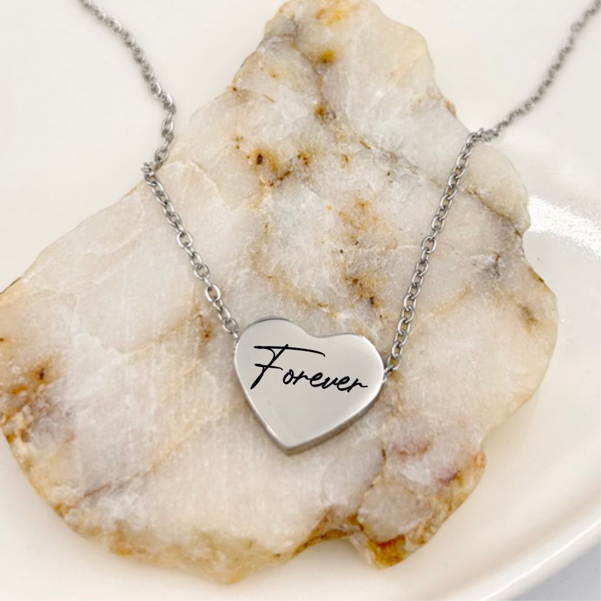 Personalized Solid Heart Necklace