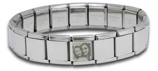 13mm Engraved Photo Italian Charm Bracelet-Charmed Jewellery