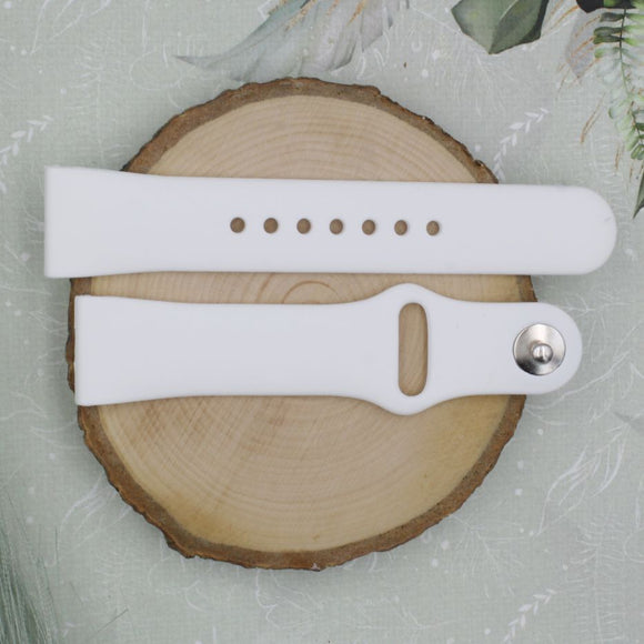 White Silicone Apple Watch Band