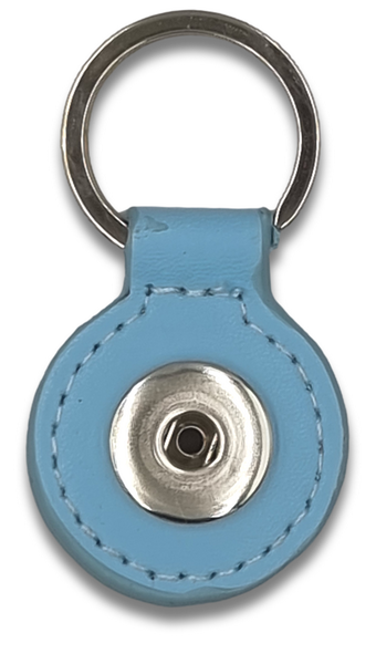 Large Snap Round Blue Keyring (fits large snaps)