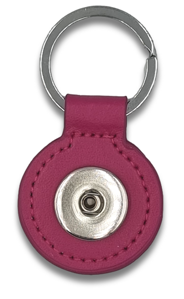 Large Snap Round Pink Keyring (fits large snaps)