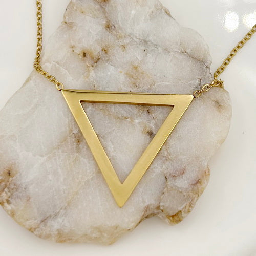 Personalized Triangle Necklace