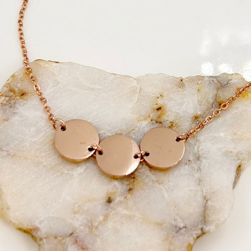 Personalized Triple Disc Necklace