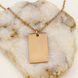 Rectangle Disc Necklace
