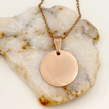 Round Disc with Dainty Ball Chain
