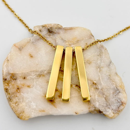 Personalized Triple Bar Necklace