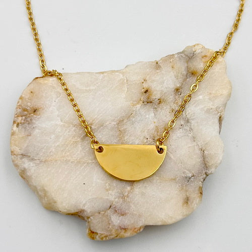 Semi-Circle Wildflower Teacher Necklace