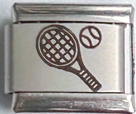 9mm Laser Italian Charm - Tennis