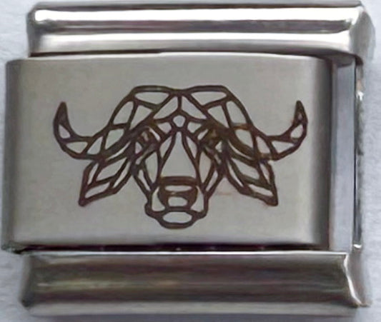 9mm Laser Italian Charm - Buffalo