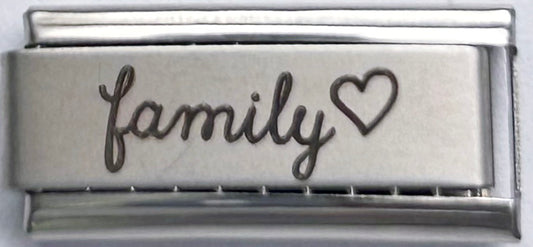 9mm Laser Italian Charm - Family Superlink