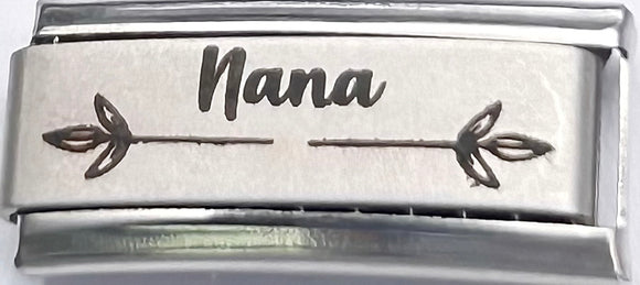 9mm Laser Italian Charm - Nana Superlink