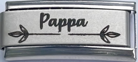 9mm Laser Italian Charm - Pappa Superlink